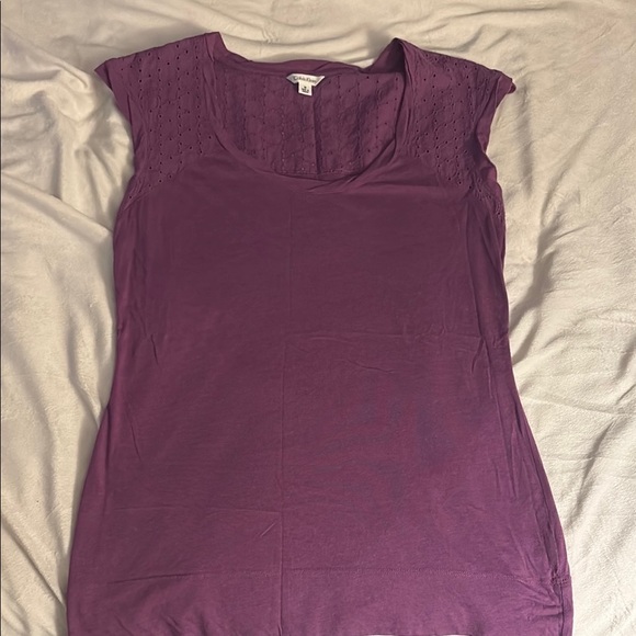 Calvin Klein Tops - Calvin‎ Klein Purple Fitted Cap Sleeve Blouse